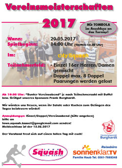 Plakat Vereinsmeister 2017